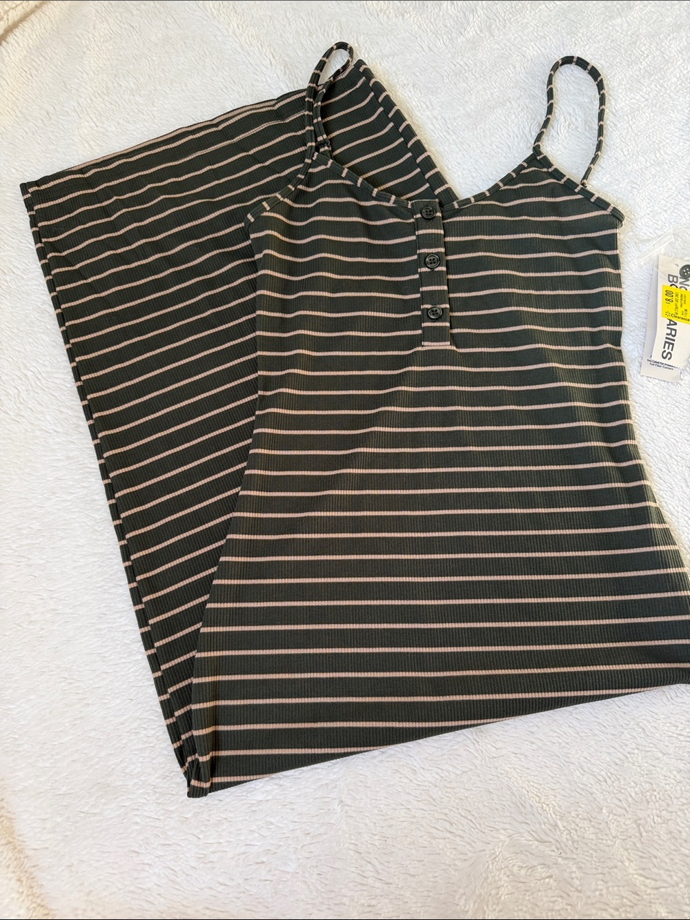 ⭐️ 2 for $10 NWT Olive & Tan Spaghetti Strap Dress  Sz XS